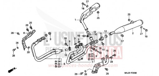 EXHAUST MUFFLER ST1100AY de 2000